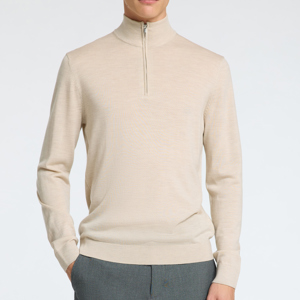 SELECTED HOMME Merino Wool Half-Zip Jumper